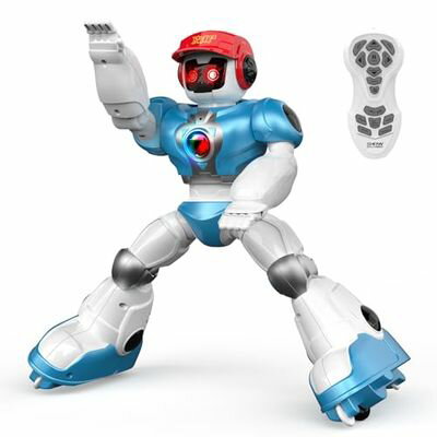 商品情報商品の説明説明 DEERC ロボット おもちゃ 電動ロボット ラジコン 男の子 多機能ロボット 99888-6主な仕様 【プレゼントとしておすすめ&製品保証】子供に安全、無毒のABS素材で作られています。子供の誕生日、クリスマス、新年や家族活動などの贈り物として理想的です。弊店は品質保証と保証サービスを提供いたしますので、 商品について何かお困りの点がございましたら、いつでも「注文詳細」で弊店へメールで連絡お願い申し上げます。こちらは適切な対応をご提供いたします。是非ともご安心ください。br【操作簡単＆長時間使用】多機能ダンスロボット、子供たちは室内でも屋外でも思う存分楽しむことができます。面倒な設定は不要で、お子様たちは簡単に使いこなせます。最長 40 分間の使用時間を提供し、子供たちの大好きなお友達です。br【模倣モード＆ダンスモード】模倣モード（帽子を上向きに調整）では、ロボットがあなたの声を模倣し、子供たちの言語表現能力向上に役立ちます。ダンスモード（帽子を下向きに調整）では、音楽に合わせて踊り、5つの印象的なストリートダンススタイルを披露します。カラフルで明るいライトと多彩な音楽（音量調整可能）が、楽しいエンターテインメント環境を提供します。br【デモ機能＆プログラミング可能】デモ機能を使用すると、ロボットをワンタッチで起動し、その多彩な機能を自動的にデモンストレーションでき、子供たちにロボットの多才さを見せつけます。また、プログラムモードでは、子供たちは自由にロボットの一連の動作を設計でき、創造力とプログラミングスキルを引き出します。br【英語会話＆科学学習機能】子供たちはロボットとの対話を通じて英語を楽しく学び、同時に新しい知識領域を探求できます。子供たちの英語スピーキングスキルと知識の蓄積を促進し、さらなる学習機会を提供します。