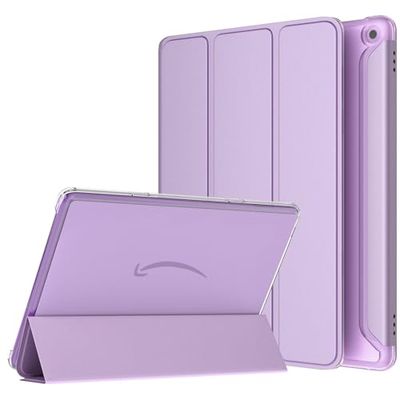 Fire HD 10 ケース 2023 Dadanism Fire HD 10 2023適用 第13世代 カバー タブレットケース オートスリープ機能 軽量 薄型 ハードPCバック マイクロファイバー裏地 PUレザー 耐久性 全面保護 スタンドケース 無色透明バック タロイモパープル