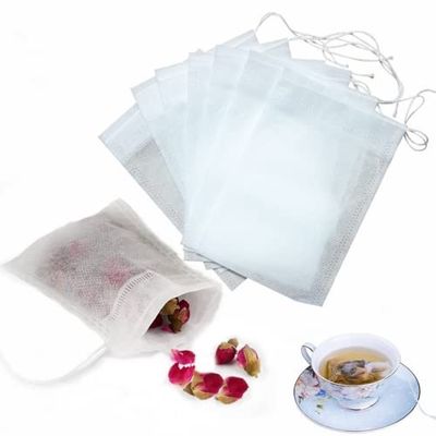 YFFSFDC 使い捨て 袋 200枚入りティーバッグ 巾着袋 不織布ティーパック 紅茶 緑茶 麦茶 コーヒー のフィルター ルースリーフティー＆コーヒー用 (6*8cm(200枚入）)