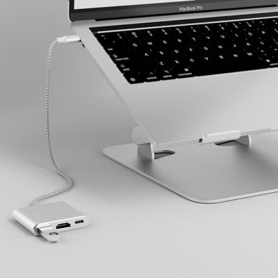 [2024ⵡǽ] Fuyi USB Type C HDMI  c Ѵ ץ 50cmĹ 4K@30Hz /PD/USB 3.0® ߴ switch MacBook Pro/Mac Air 2018-2023/Mac mini/iPod Pro,Samsung Galaxy S20/S10/Note10¾USB-C (White)