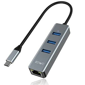 JESWO USB C LAN Ѵץ Switch ͭlanץ USB C ϥ 4ݡȡͭLAN RJ45 1000Mbps /ӥåȥͥå/Thunderbolt 3 ץå LAN֥ USB3.0ݡ 5Gbps®ž C ͭLANѴץ Nintendo Switch/MacBook/iPad/Windo