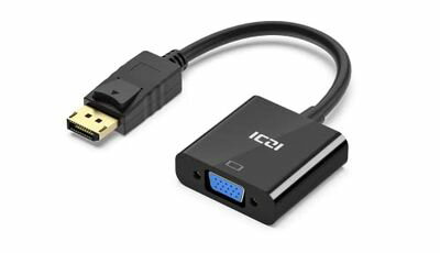 ICZI Displayport VGA変換アダプタVGA 変換ケーブル ディスプレイポート VGA 変換ケーブル 最大解像度 1920×1080サポート MacBook Pro Microsoft Surface Pro/Pro 2/Pro 3 Lenovo ThinkPad Google Chromebook PCなど対応