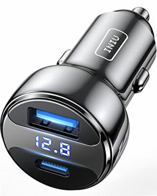 【2024年 極小サイズ】 INIU 66W シガーソケット USB 急速充電 USB C & USB A ポート PD 36W+QC 30W 全合金製 カーチャージャー USB-C 車 充電器 しがーソケット カー用品 12V/24V車対応 iPhone 15 14 13 12 Pro Max XS iPad Samsung Sony Pixel MacBook Switchなど各種