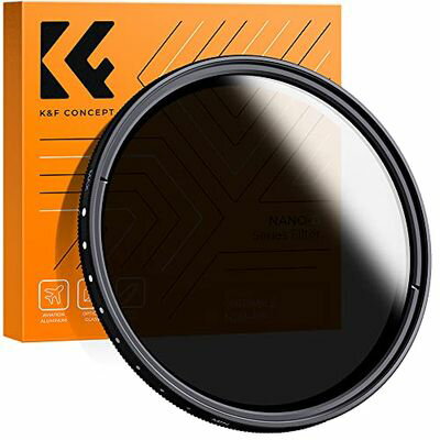 K&F Concept 58mm 可変NDフィルター ND2-ND400レンズフィルター 減光フィルター 超薄型 カメラ用フィルター+超極細繊維布（58mm ND Filter）