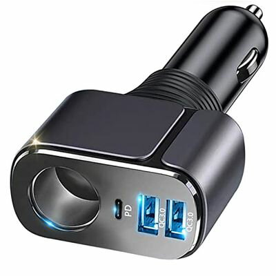 【PD30W+デュアルQC30W】Kaweno カーチャージャー シガーソケット USB 車載充電器【2023年進化/3ポート同時急速充電】120Wソケット 12V/24V 増設 スマホ iPhone 15/14/13/12/iPad/Galaxy S23, Xperia XZ3等その他Android/IQOS対応