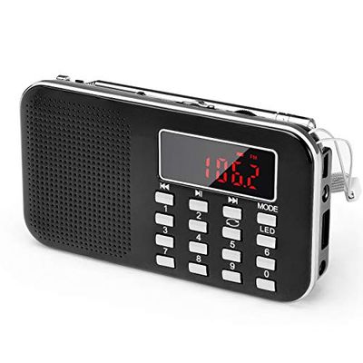 J-908 USB ラジオ 充電式 AM/ワイドFM ポ