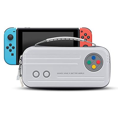 商品情報商品の説明Switchケース Nintendon switch/switch oled対応 ケース主な仕様 「大容量」：Nintendo Switch/Switch oled本体、Joy-Con、HDMIケーブル、ゲームカード10枚、充電器と他の小物類を収納できます。カードなどの小さいものの紛失を有効的に防止し、空間も大幅に節約し、部屋の片付けに大変助かります。br「適用シーン」：重量：290g、サイズ：26*13*6(cm)の大容量なデザイン、バッグに入れやすく、自宅、通勤、出張、旅行時の保管、収納に実用的です。遊びたい時にすぐ取り出し、即プレイできます。プレゼントとしてもお勧めします。br「防水防汚性」：Switch/Switch oled用ケースの表面は水に強く、手触りサラサラで、色落ちにくく、水や汚れや衝撃などからSwitch/Switch oled本体を優しく守ります。br「カラフルな色」：手触りはマットな質感、機能面だけでなくスタイリッシュなデザインにもこだわったNintendo Switch /Switch oled用ケースです。br「品質保証」：商品を出荷する際に必ず一つずつ品質検査しますが、万が一生産ミスで商品の品質について問題が発生する場合では、お気軽に弊社までお問い合わせください。無条件に返金または無料で交換します。