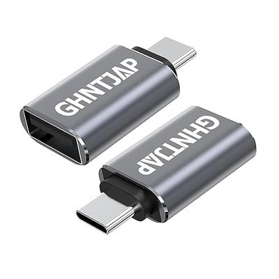 GHNTJAP USB C & USB 変換アダプタ 【2個セット】 OTG対応 Type-C to USB 3.2 Gen2 メス 10Gbps高速転送 タイプc usb 変換 MacBook/iPad Pro/Xperia/Galaxyその他USB-C端末用