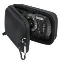 Khanka 専用保護収納ケース 互換品 RICOH リコー PENTAX WG-90/WG-80/WG-70/WG-60/WG-50/WG-40/WG-30 デジタルカメラ (黒のジッパー)