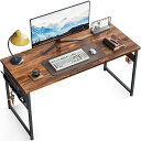 KKL デスク ゲーミングデスク 机 pcデスク 幅120cm 収納袋付き パソコンデスク ?子 desk ??? フック2個付き ワークデスク オフィスデスク 簡易 シンプル コンパクト 組立簡単 ブラウン