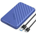 ORICO 2.5インチ HDD ケース USB 3.0接続 SATA ハードディスクケース 9.5mm/7mm SATA HDD SSD 対応 工具不要 UASP対応 (ブルー(25PW1-U3-BL))