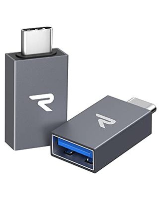 Rampow USB Type C & USB 変換アダプタ【二個セット】OTG対応 MacBook, iPad Pro, Sony Xperia XZ/XZ2, Samsung S10などタイプc多機種対応 USB-C & USB 3.0 5Gbps高速データ転送