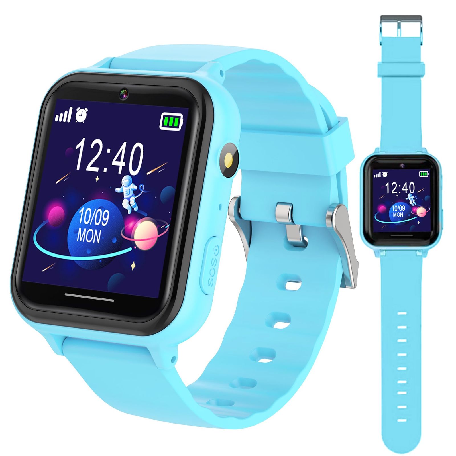 PTHTECHUS? キッズ 子供 腕時計 スマートウォッチ smart watch for kids 自撮りカメラ 写真 ゲーム 音楽再生 かわいい目覚まし時計 ア..