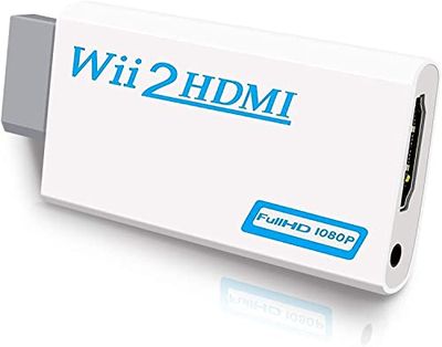 Runbod Wii HDMI変換アダプター Wii to HDMI 変換コンバーター 1080p Nintendo Wii/HD/HDTVに対応