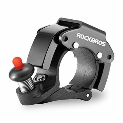 ROCKBROS 自転車 ベル サイクルベル 隠れ式 目立たない 軽量 大音量 爽やかな音色 アルミニウム合金 錆びにくい ミニベル 大人 子供 リング型 ロードバイク/マウンテンバイク/クロスバイク等に対応 ハンドル内径約22.2mm対応 ブラック 1