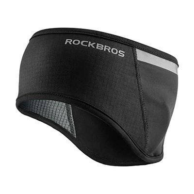 [ROCKBROS] ロックブロス 冬用 イヤーウォーマー ヘッドウォーマー 防寒 防風 耳当て ヘアバンド ヘルメット インナーキャップ 自転車 ランニング 伸縮性 軽量 1.0