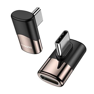 MOGOOD USB C直角USB Cエクスパンダ直角USB CアダプタUSB Type C Thunderboltエクスパンダは、蒸気甲板部品、MacBook Pro、iPad Pro、タブレット、携帯電話、ニンテンドースイッチなど2パックに適用される