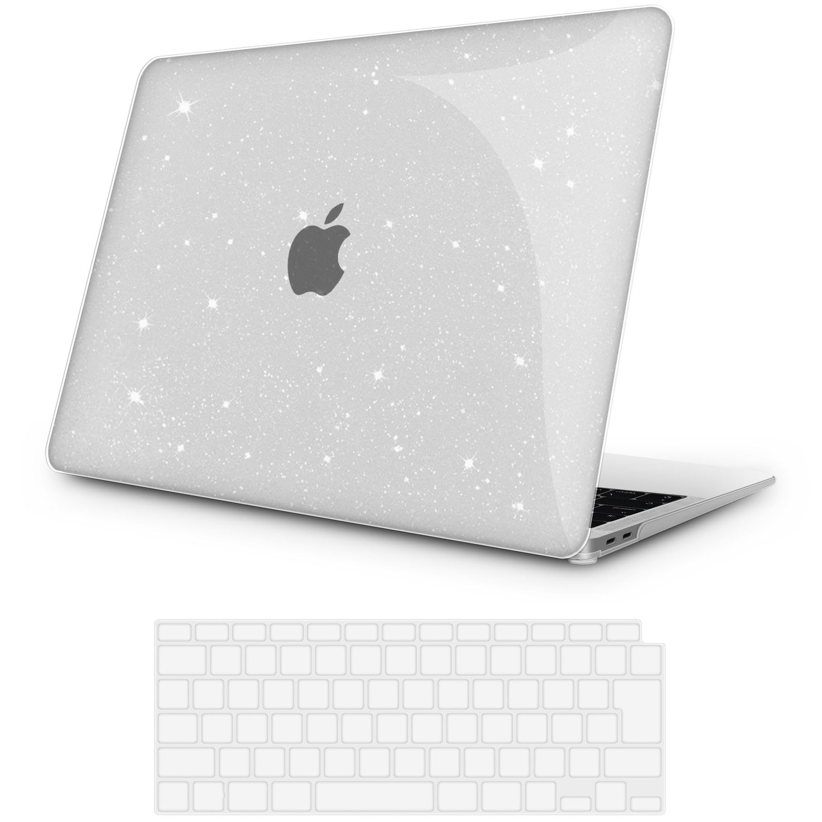 【キラキラ星 透明 特別版 M1 チップモデル】MOTOJI MacBook Air 13インチ M1 ケース カバー 2021 2020 2019 2018 A2337 A2179 A1932モデル おしゃれ 人気 かわいい 薄型 耐衝? マックブックエアー 保護ハードケース 女子 全面保護 ほこり防止 滑り止め（極薄TPU 日本語