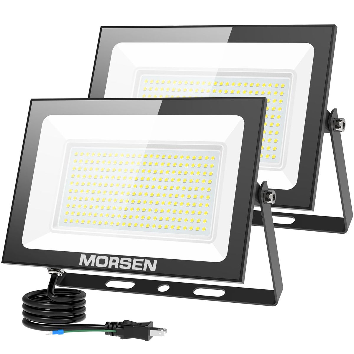 MORSEN 投光器 投光器 led 投光器 屋外 投光器 100v 投光器 防水 作業灯 100W 15000ML 6500K 昼光色 灯光器 屋外 照明 看板灯 led作業灯 外灯 作業用 工事用 2セット