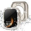 【360度防水設計】Missair コンパチブル アップルウォッチ カバー キラキラ Apple Watch カバー 防水ケース 40mm ダブルダイヤモンド 保護フィルム付き 一体型 IP68完全防水 iWatch ケース Series 6 5 4 SEに対応 お洒落 女性専用 スターライト 40mm