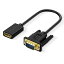 SHULIANCABLE HDMI to VGA アダプタ, HDMI メス to VGA オス単方向伝送 HD 1080P For TV Stick/Chromecast/Rasberry Pi/TV Boxに対応 (15CM)