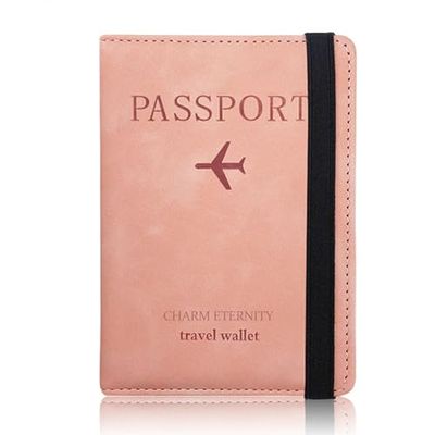 [Vetntihose] パスポートケース スキミング防止 パスポートカバー パスポート カードケース 多機能収納ポケット付き 国内海外旅行用品 トラベルウォレッド パスポートバッグ ポーチ 海外出張 海外旅行 (ピンク)