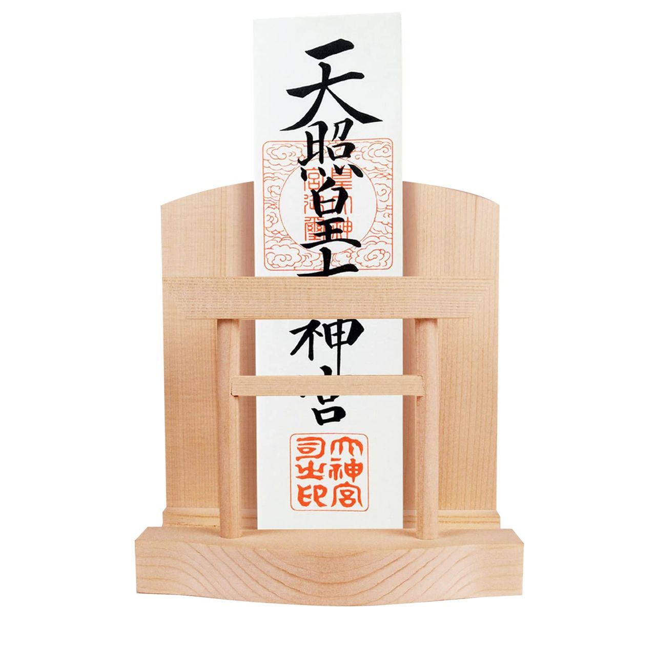 TAKOIKE お札立て 置き型 モダン神棚 置き型 お札立て 鳥居付きお札立て 御札 立て シンプル 神棚 置き型 白松…