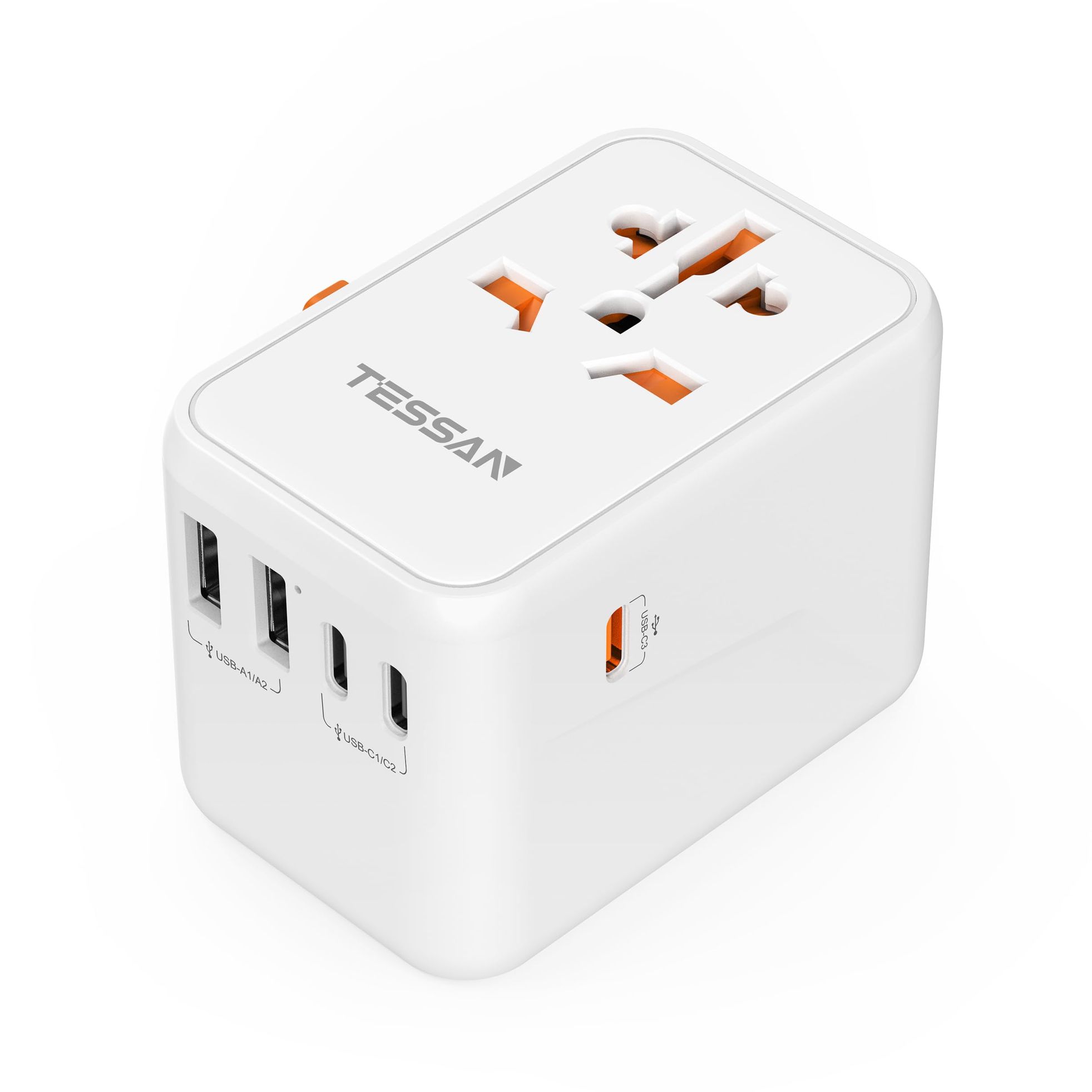 変換プラグ 海外旅行 全世界対応 コンセント 65W PD急速充電 TESSAN 3つUSB-Cと2つUSB-Aポート付き C/O/BF/Aタイプ付き 海外 変換器 マルチ変換プラグ 電源変換アダプター ヨーロッパ/韓国/オーストラリア/イギリス/アメリカ/中国など含めてほぼ全世界対応