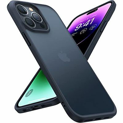 【米軍耐衝撃・無黄変】TORRAS iPhone14Pro 用 ケース 米軍規格 2.24M落下認証 半透明 黄ばみなし 指紋防止 マット感 ストラップホール付き レンズ保護 アイフォン14Pro 用 カバー ブラック Guardian