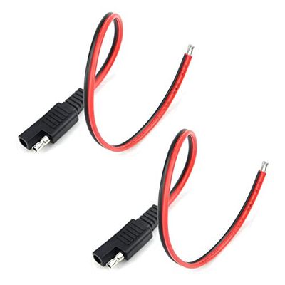 SAE ケーブル，CM Hardware 2個 SAE コネクタ 延長ケーブル 18AWG/0.823平方 24V 10A SAE クイックリリ..