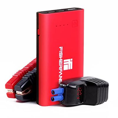 楽天ダイコク屋本店楽天市場店FISHERFANS FF1 車 バイク ジャンプスターター 大容量12800mAh 小型軽量 12V ピーク電流1000A QDSPブースター技術 最大7.2Lガソリン車・5.5ディーゼル車対応 Type-C搭載 LED応急ライト搭載 防災グッズ 24ヶ月保証付 エンジンスターター レッド バッテリー上がり モバイ