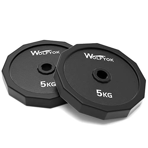 Wolfyok ٥ ץ졼 2祻å 5kg*2 10kg 25mm С٥ѥץ졼  ȥ ڥȥ ۡॸ 5kg*2(֥å)