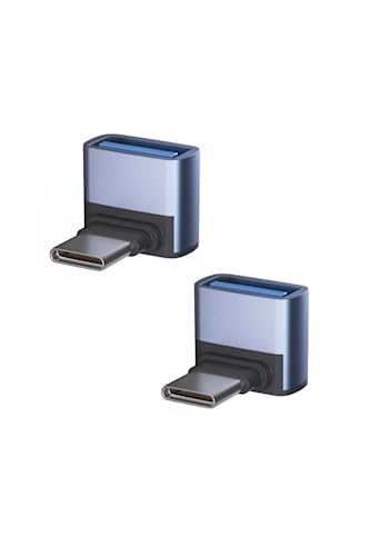 YFFSFDC USB Type C 変換アダプター USB-C USB 3.1 変換アダプタ L型 2個セット 高速データ転送 充電対応 OTG対応 MacBook Pro/MacBook Air/iPad Pro その他 USB-C 端末用 変換コネクタ
