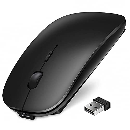 マウス Bluetooth Type-C充電式 ワイヤレスマウス 静音 薄型 小型 無線マウス 2.4GHz 3DPIモード 高精度 持ち運び便利 Mac/Windows/Surface/Macbook/iPad/iPhone/PCに対応 (ブラック)