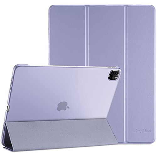 ProCase iPad Pro 11 ケース 第4/3/2/1世代に適用（2022 2021 2020 2018)、[Apple Pencilのペアリングと充電に対応] 三つ折り スタンド スマートカバー - ライトパープル