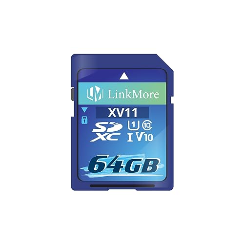 LinkMore SDカード 64GB メモリーカード フルHD動画撮影/デジタルカメラ/一眼レフ / V10 / Class10 / UHS-I / U1【読込最大95MB/s】