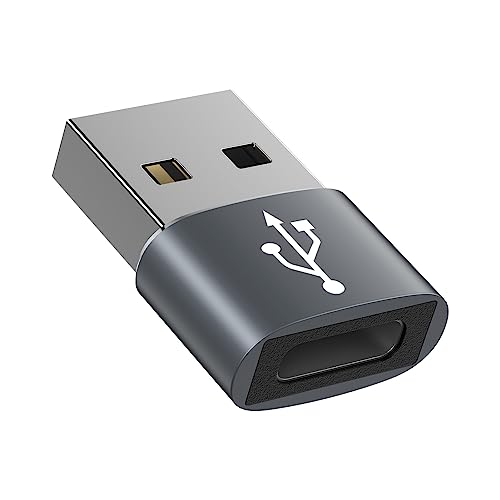 USB Type-C 変換アダプタ USB タイプC （メス） To USB 2.0（オス） 変換 [ QC3.0 急速充電・高速データ転送同期] Windows 10 / Mac OS MacBook iPad Pro iPhone 13/12/11 Pro Maxなどに対応 グレー