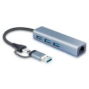 Dobios USBnu 4-IN-1 LAN |[g 3*USB3.0|[g RJ45C[Tlbg|[g m[gp\R/Windows/Mac OS/iPad Pro/LINUX/ChromeBook OSȂǂɑΉ USB Type C nu