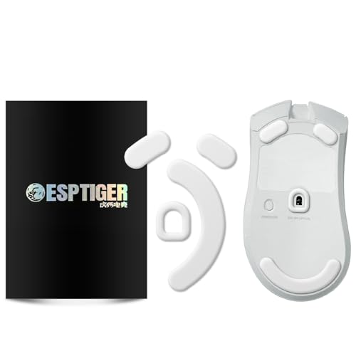 EsportsTiger マウスソール ICE マウスフィート Razer DeathAdder V3 PRO 用 白 ICE ゲーミングマウス 滑り強化 1セット入り 新旧パッケージランダム出荷