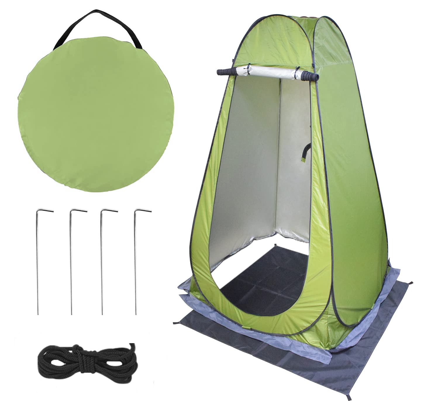 Athvcht 着替えテント 簡易トイレ シャワー 更衣室 1門3窓デザイン 防水 UVカットビーチテント アウトドア 携帯 収納袋付き 釣り用パラソル 釣り用テント ワンタッチ テント ポップアップテント 海水浴 防災 120 *120*190cmのサムネイル