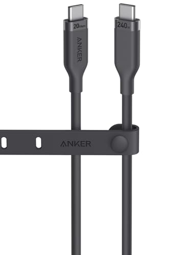 Anker USB-C ＆ USB-C ケーブル (240W, 20Gbps, エコフレンドリー) 0.9m 複数画面出力 急速充電 高速デ..