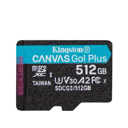 キングストン microSD 512GB 170MB/s UHS-I U3 V30 A2 Nintendo Switch動作確認済 Canvas Go! Plus SDCG3/512GB