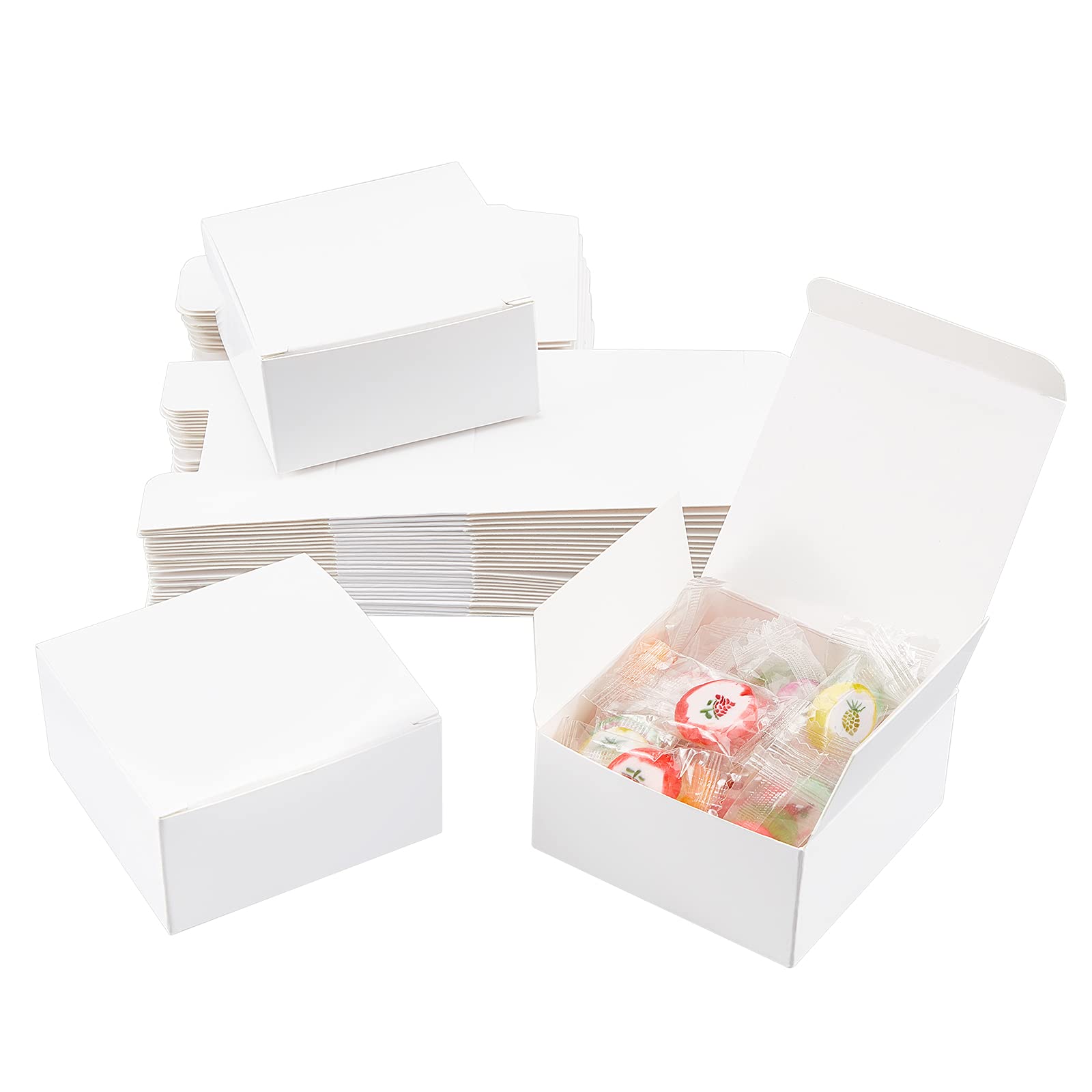 PH PandaHall 箱 ラッピング 無地 ミニギフトボックス 折り畳み 白 ギフトボックス 折り畳み ギフト ボックス 30個セット クラフト 小さいギフトボックス 折り畳み ラッピング ボックス 紙製 キャンディー お菓子 小物入れ