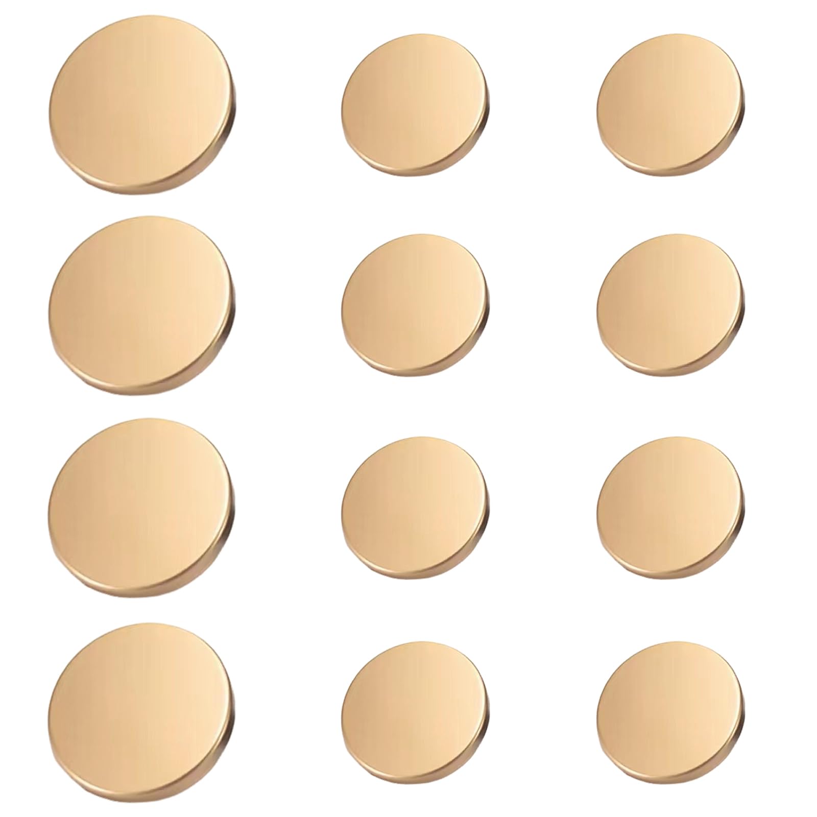 LIANHATA 金ボタン 12個セット ボタン 補修 アクセサリー ゴ－ルド色 カフス スーツ ジャケット用 裁縫用 ハンドメイド (マットゴールド，23mm+15mm)