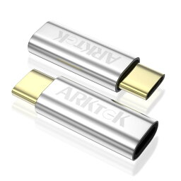 ARKTEK ライトニング 変換 → USB-C アダプタ ライトニング (メス) から USB タイプC 変換 アダプタ 充電可能 iPhone 15シリーズ Galaxy S23 Note 10 Xperia One Pixel 7 Mate 30 OnePlus 8 Pad Pro Air 2020他対応(イヤホン対応不可、データ転送と充電対応)