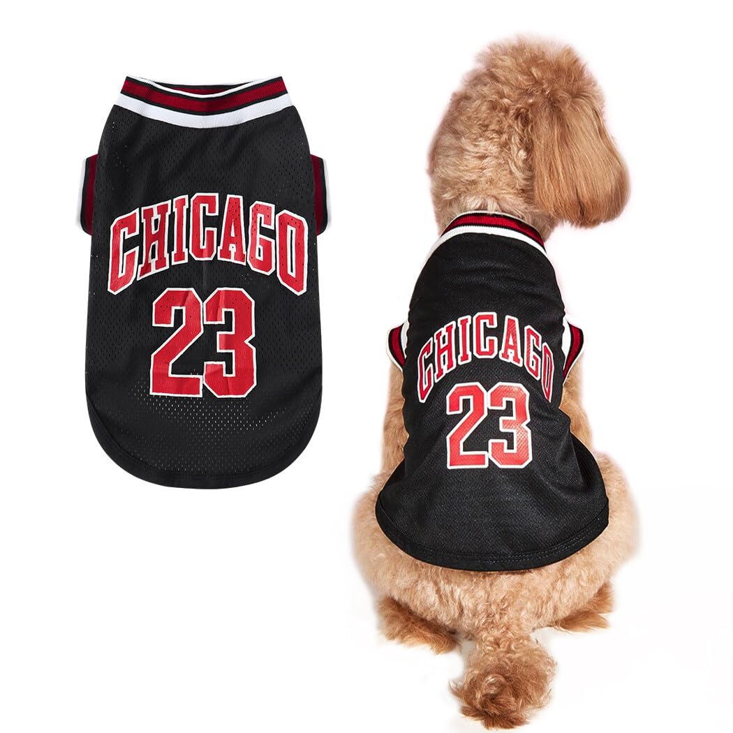 Jimjis 犬服 春夏 犬の服 猫服 ペット服 タンクトップ バスケットボールユニフォーム 23号 通気メッシュベスト ノースリーブベスト 犬抜け毛服 小中型 犬シャツ お散歩お出かけウェアに 春夏服 ドッグウェア ベスト 脱毛保護