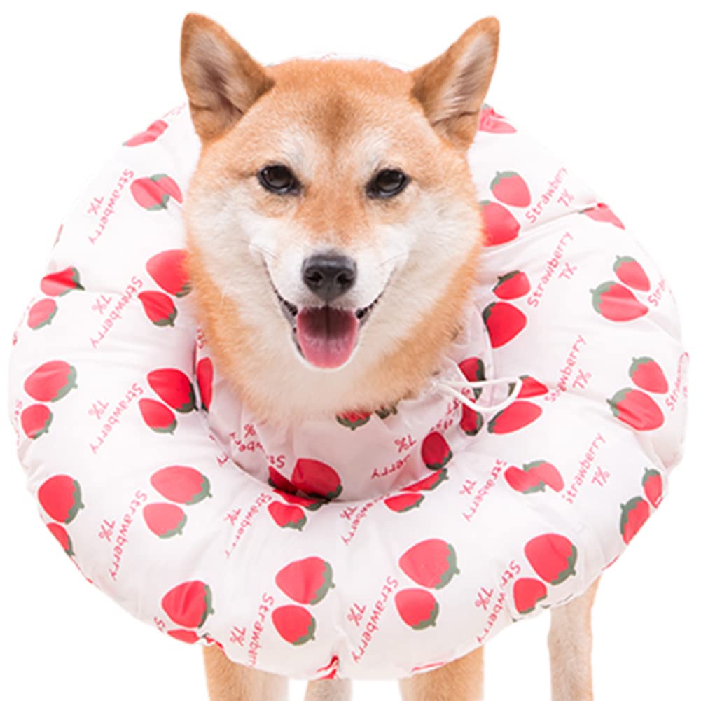 Bidason エリザベスカラー 犬 猫 ふわふわ 柔らかい 防水 可愛い 皮膚病 避妊 術後 介護 引っ掻き 傷舐め防止 洗える 調整可能 小型 中型 大型犬 枕 2way ペット用品 四季適用