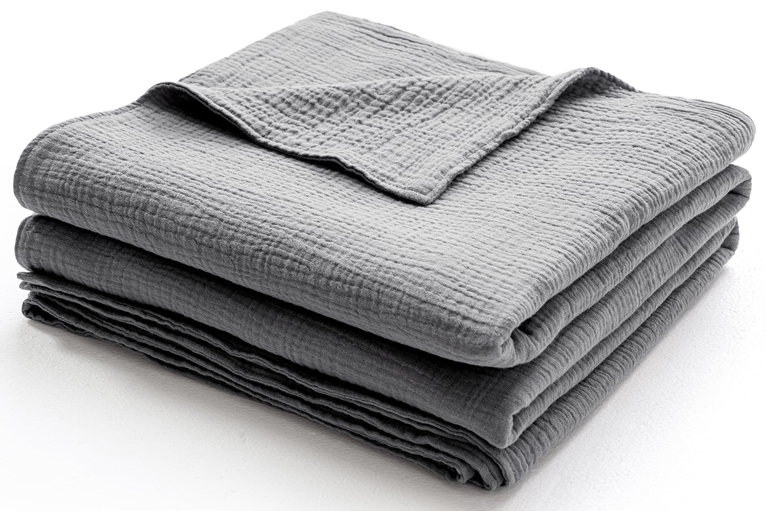 AIFY ガーゼケット 6重ガーゼ シングル 綿100％ 洗える やわらか 夏 肌掛け布団 冷房対策 タオルケット 丸洗いOK 140×190cm グレー