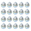 クリスタルボール 0.8インチ/20mm プリズムサンシャインキャッチャー レインボーペンダントメーカー 窓用 吊り下げクリスタルプリズム 風水 ギフト用 (ク...