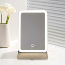 折りたたみミラー LED化粧鏡 卓上ミラー 手鏡 USB充電式 タッチパネル操作 明るさ調節可能 女優鏡 スタンドミラー 持ち運びに便利 シンプルデザイン メイ...